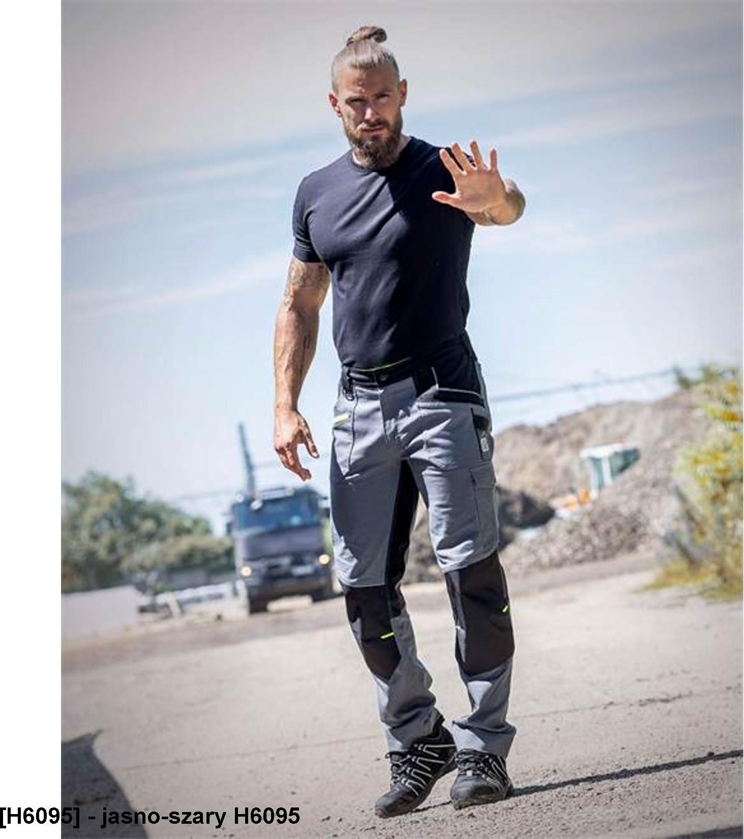 Ardon ARDON 4Xstretch - spodnie robocze pas stretch, 7 kieszeni: na składaną miarkę, śrubokręt, nóż + na nakolanniki, d-ring, - jasno-szary H6095 52