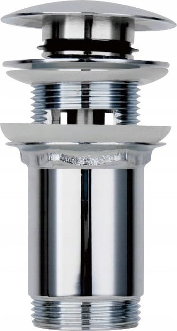 Tycner Korek umywalkowy klik-klak przelewowy chrom 66 mm