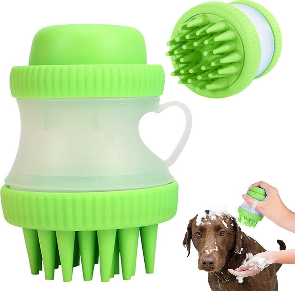 xxxxxxxxxxxxxxxx Verk Group (Verk) Myjka do mycia dla psa kota szczotka silikonowa z dozownikiem na płyn mydło Myjka do mycia dla psa kota szczotka si