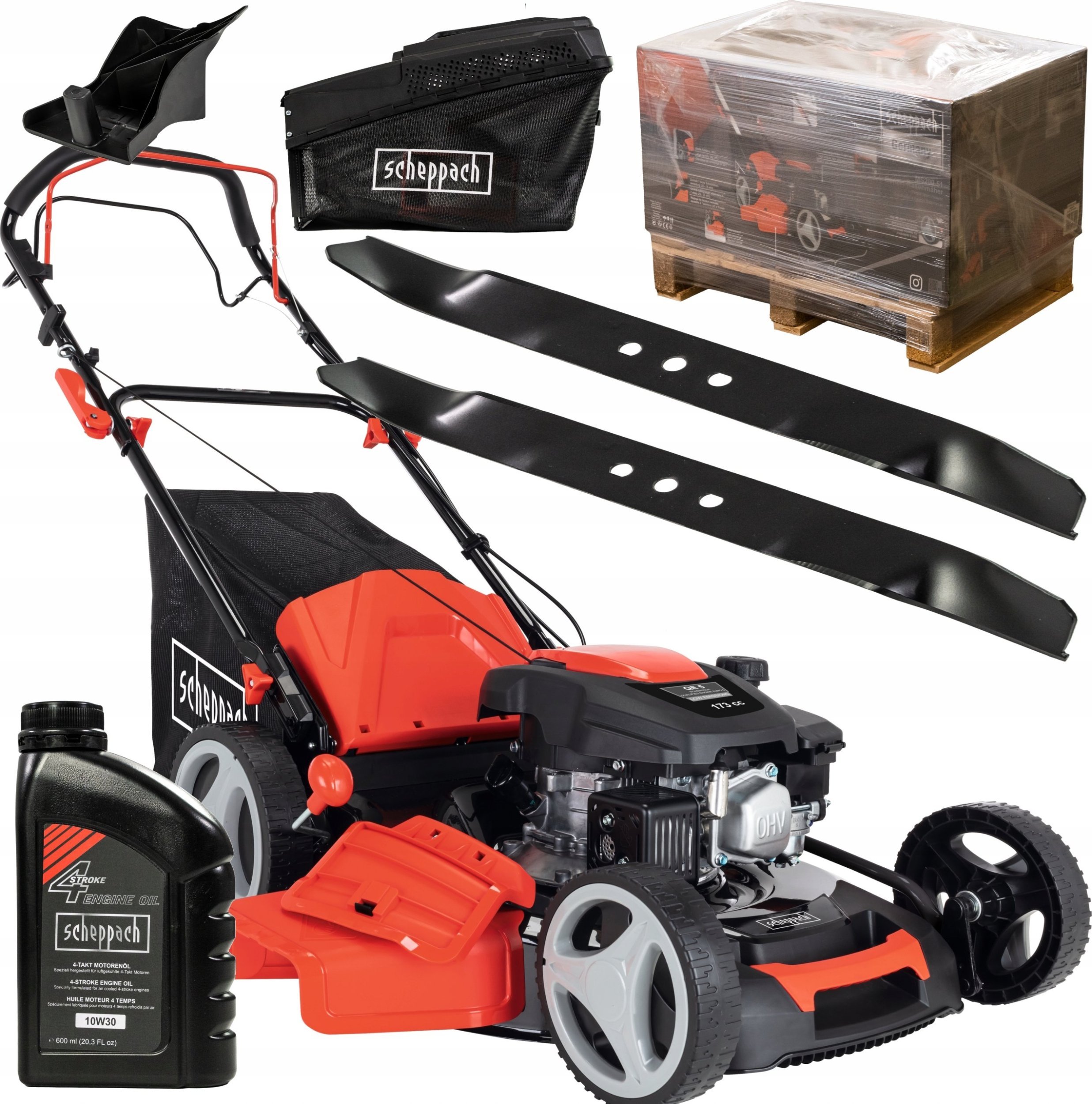 Kosiarka spalinowa Scheppach MS173-51 + olej + nóż