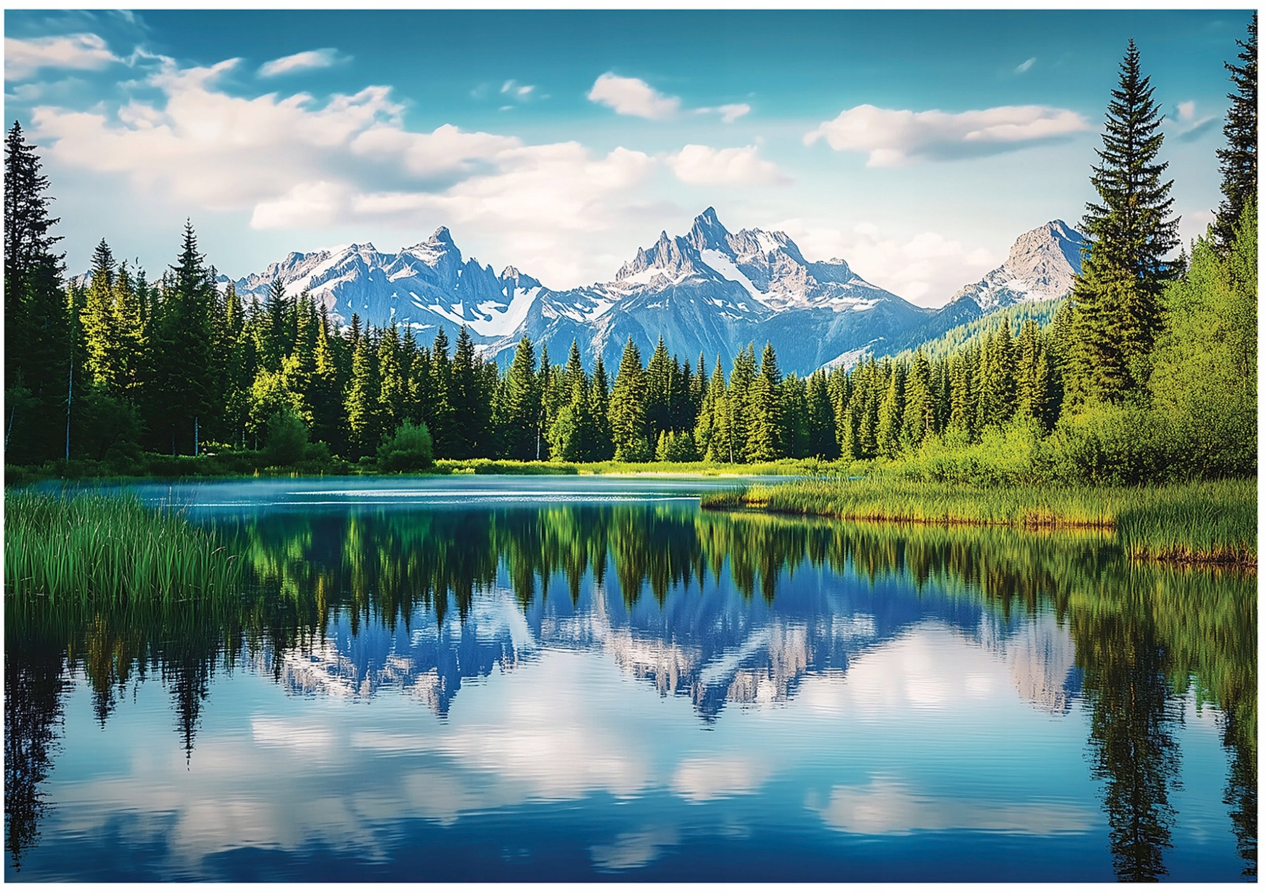 Fototapeta 3D Góry Las Jezioro Sypialnia Salon Tapeta Flizelina 350X250