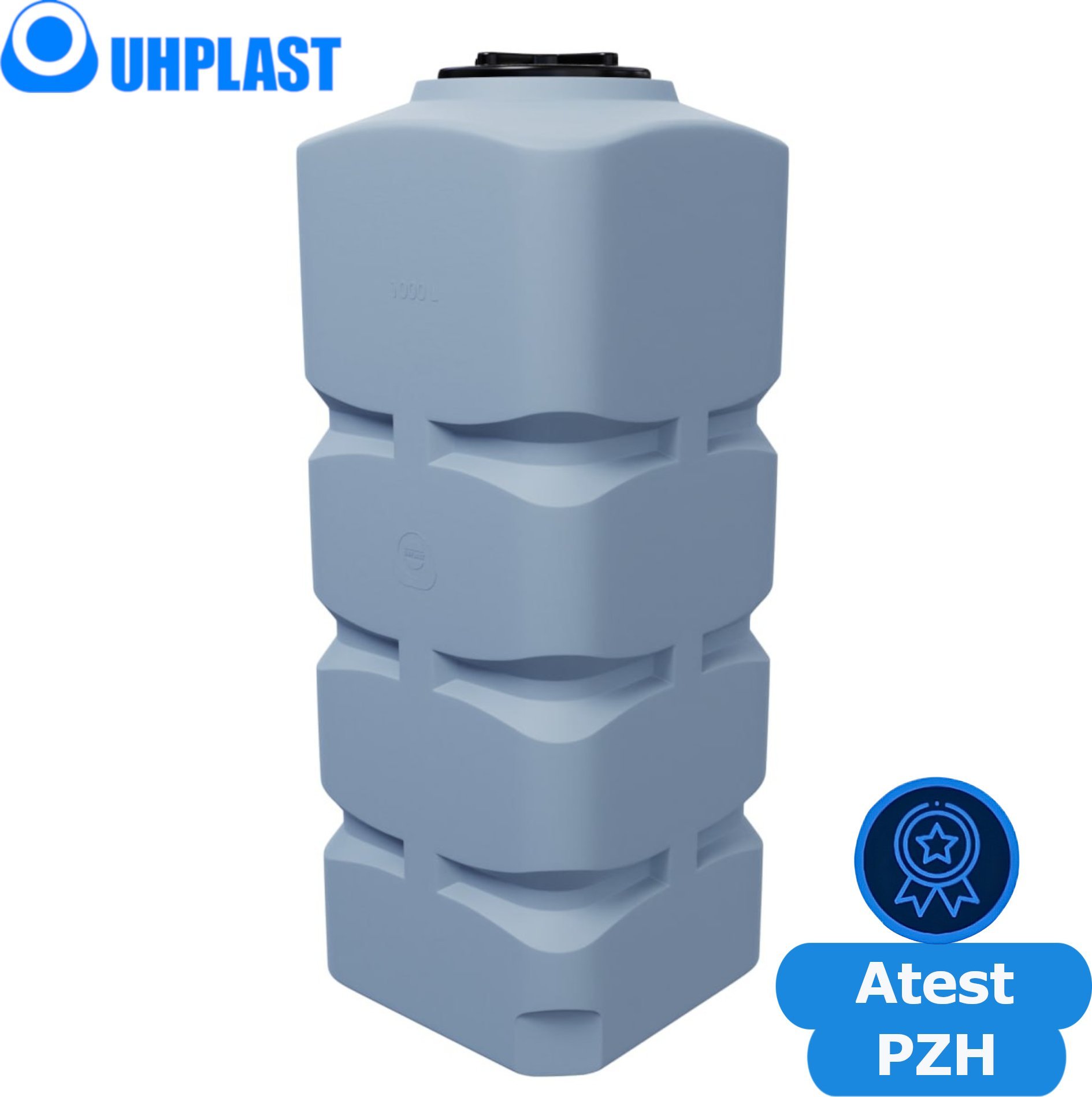 UHP Zbiornik na wodę 1000l UHP KUBATON HIGH BK-1000 Szary