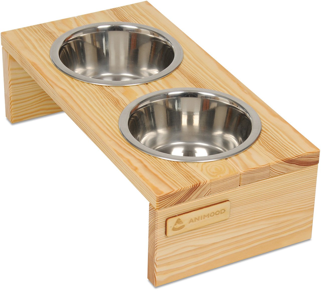 Drewniany stojak z miskami Gloria rozmiar L