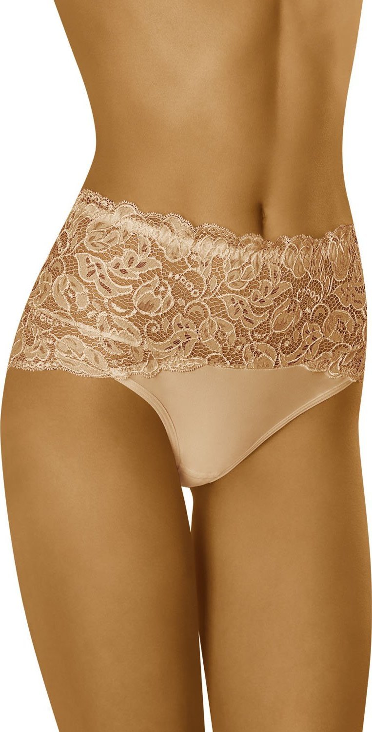 Wolbar Wol-Bar Teri beż 2XL Majtki wysokie figi