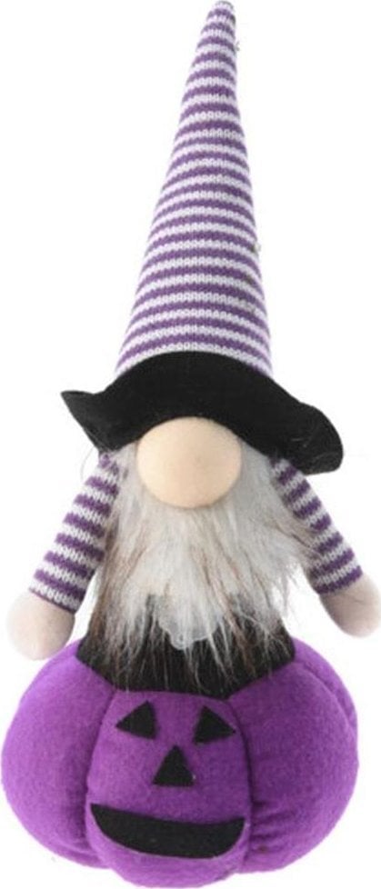 Dekoracja świąteczna Home Styling Collection FIGURKA DEKORACYJNA NA DYNI 35CM LED HALLOWEEN FIOLET
