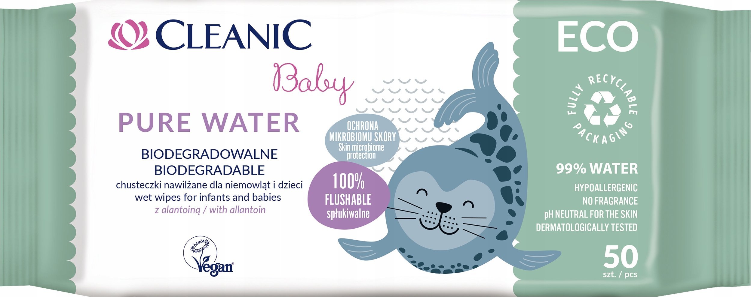 Osram Cleanic Eco Pure Baby Chusteczki nawilżane dla dzieci 99% wody