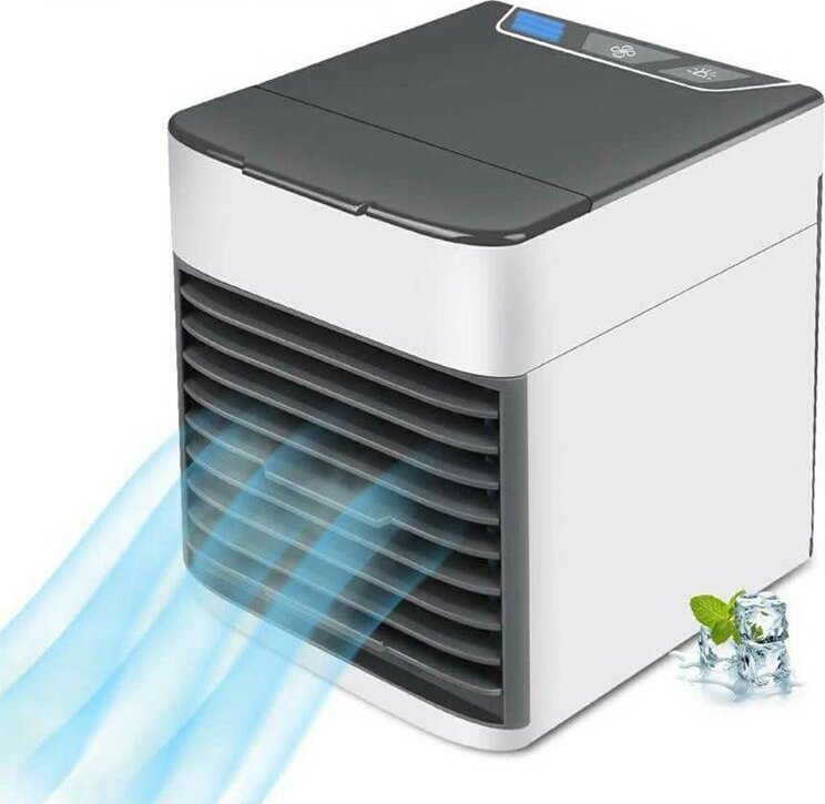 Wentylator USB Aptel Przenośny KLIMATOR USB z funkcją nawilżania 7W 16x16cm biało-szary DA182