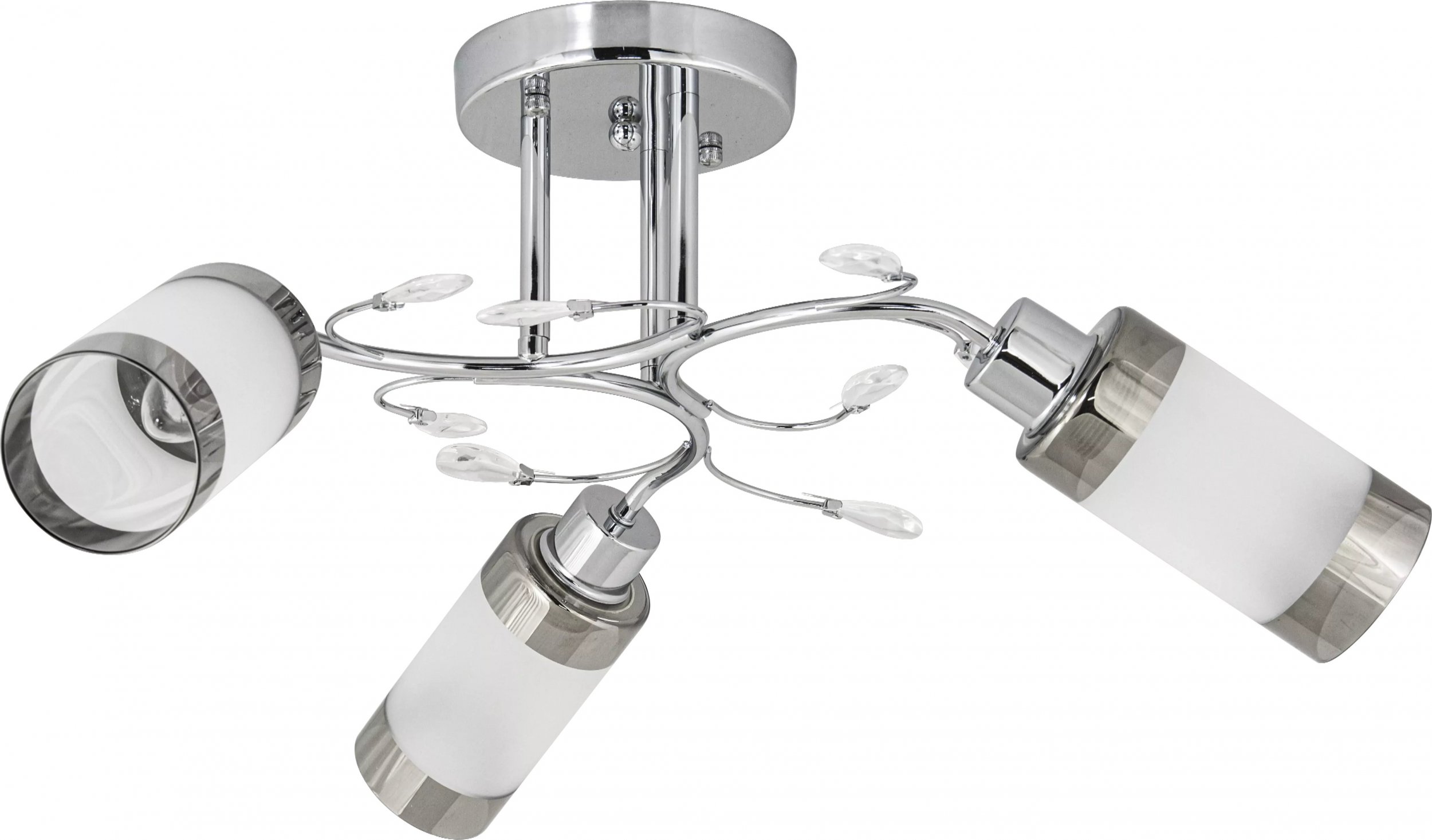 Lampa sufitowa Mdeco Kuchenna lampa sufitowa ELM8267/3 8C tuby z kryształkami chrom