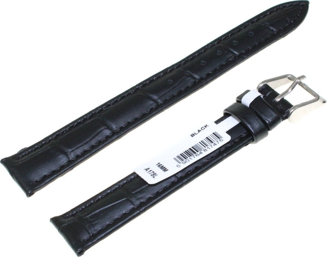Chermond Skórzany pasek do zegarka Chermond 16 mm A178L.16 czarny XL