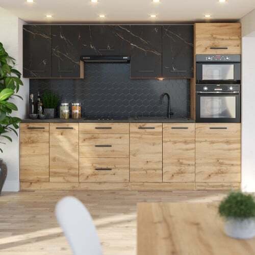 Kuchnia Słupek Modułowe Z Blatem Marra 2.6m Nowoczesna Wotan San Sebastian