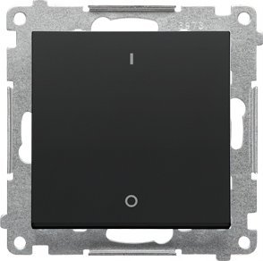 Kontakt-Simon Łącznik dwubiegunowy Kontakt-Simon 55 TW2.01/149 moduł 10 AX, 250V~, szybkozłącza czarny mat