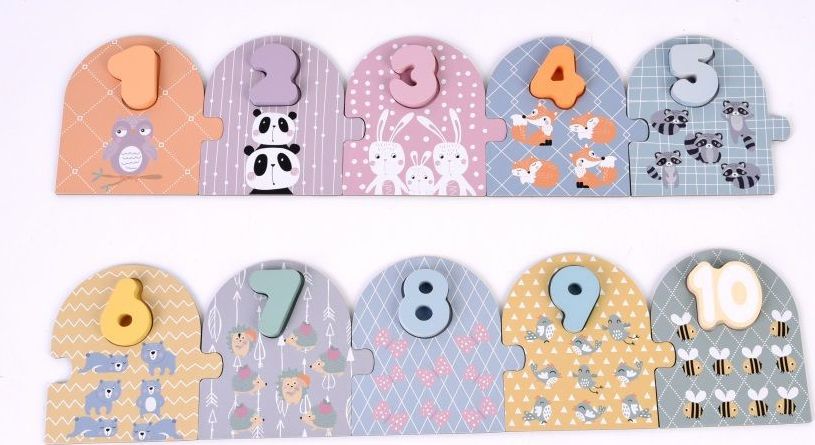 AdamToys Puzzle Do Nauki Liczenia 1-10