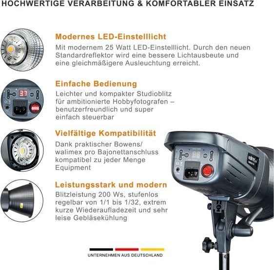 Lampa studyjna Walimex walimex pro Emerger 200