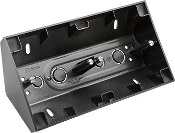 Kontakt-Simon Puszka natynkowa narożna 2-krotna PREMIUM czarny mat (DPNR2/49)