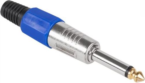 Adapter AV Jack 6.3mm - Jack 6.3mm niebieski (WTY0032C)