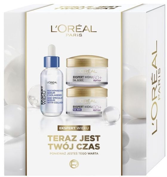 L'Oreal Paris Ekspert Wieku 60+ zestaw serum do twarzy 30ml + krem na dzień 50ml + krem na noc 50ml