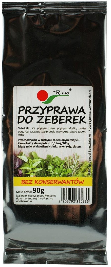 Przyprawa do żeberek w proszku mieszanka ziół marynata do mięsa pieczonego grillowanego 90g