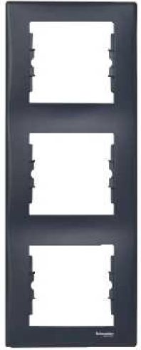 Schneider Electric Ramka potrójna Sedna pionowa grafitowa (SDN5801370)