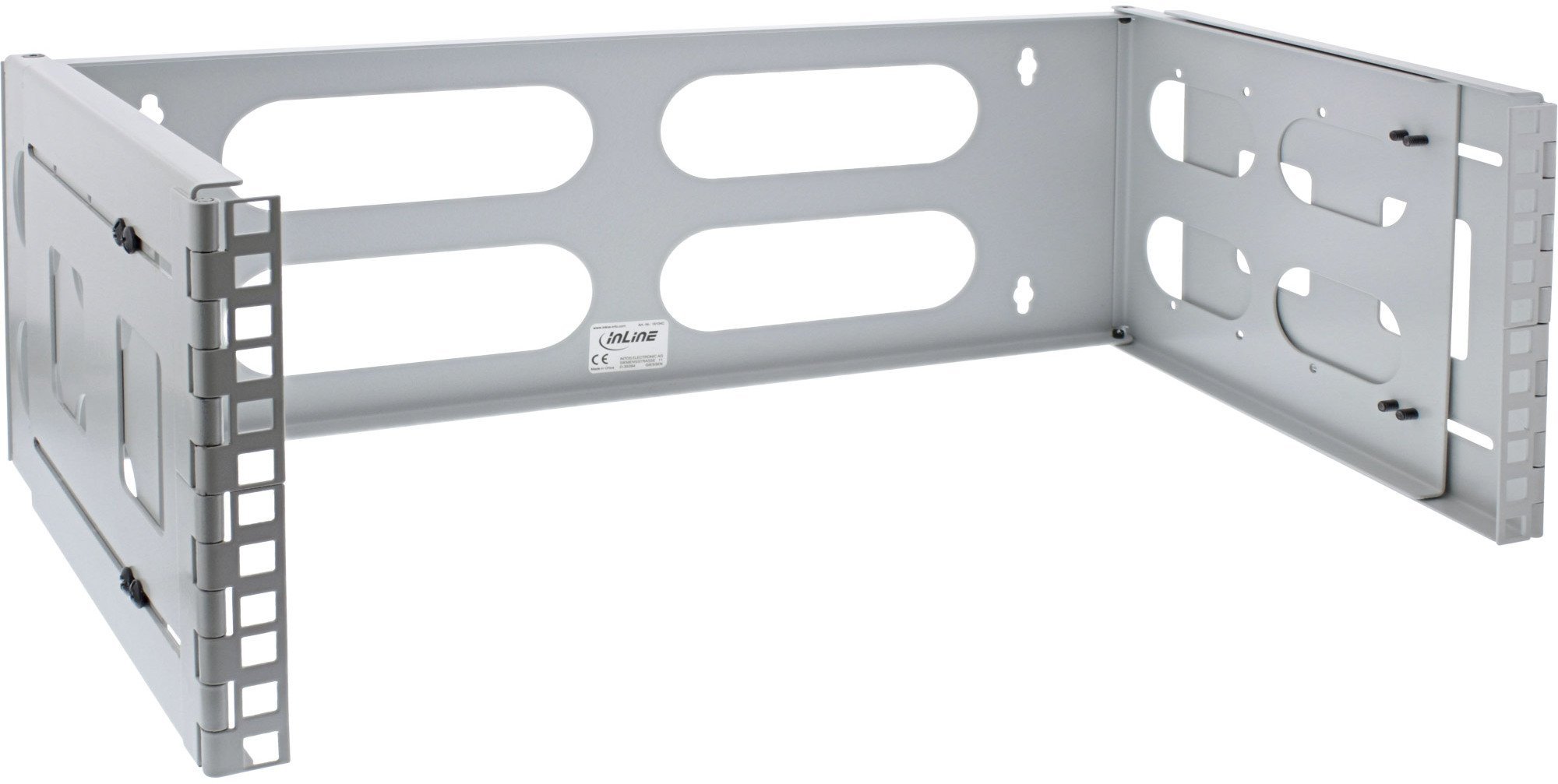 InLine InLine® 19" foldable rack, 4U, 24-40cm depth, grey
