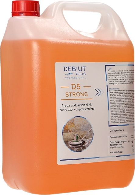 Debiut Plus Professional Debiut Plus Professional D5 Strong - Preparat do mycia silnie zabrudzonych powierzchni - 5 l