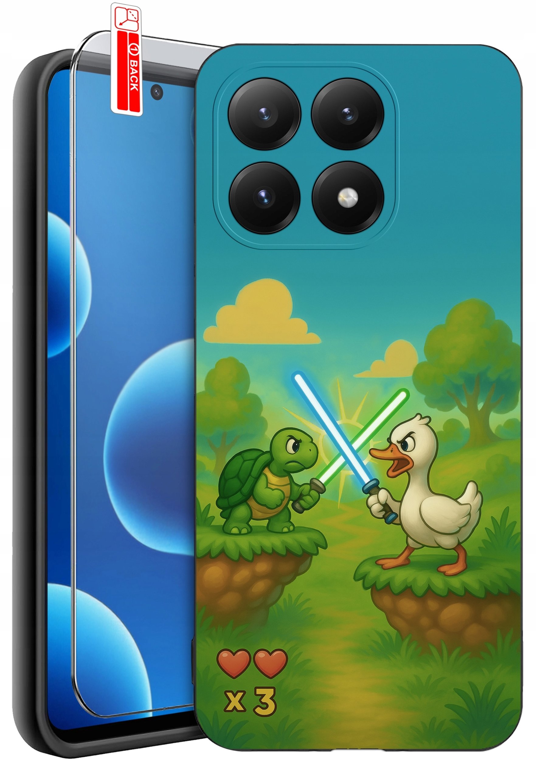 ETUI do Xiaomi 15T 5G GRACZ GAME OVER PLAYER WZORY + SZKŁO 9H