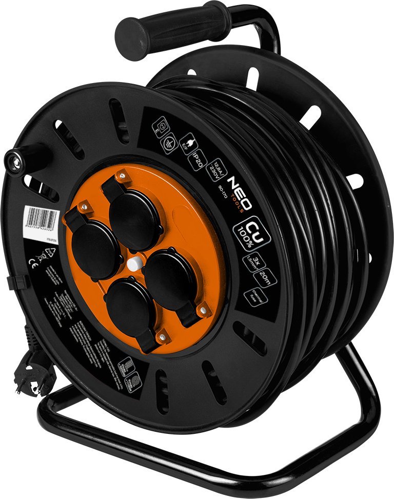 Neo Przedłużacz bębnowy 20m, 3x1.5mm2