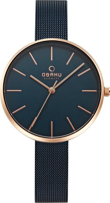 Zegarek OBAKU Zegarek damski Obaku Denmark V211LXVLML niebieski