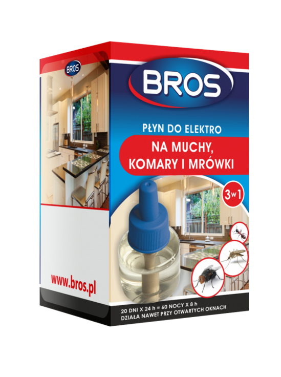 Bros Płyn do elektrofumigatora na muchy, komary i mrówki 1szt.