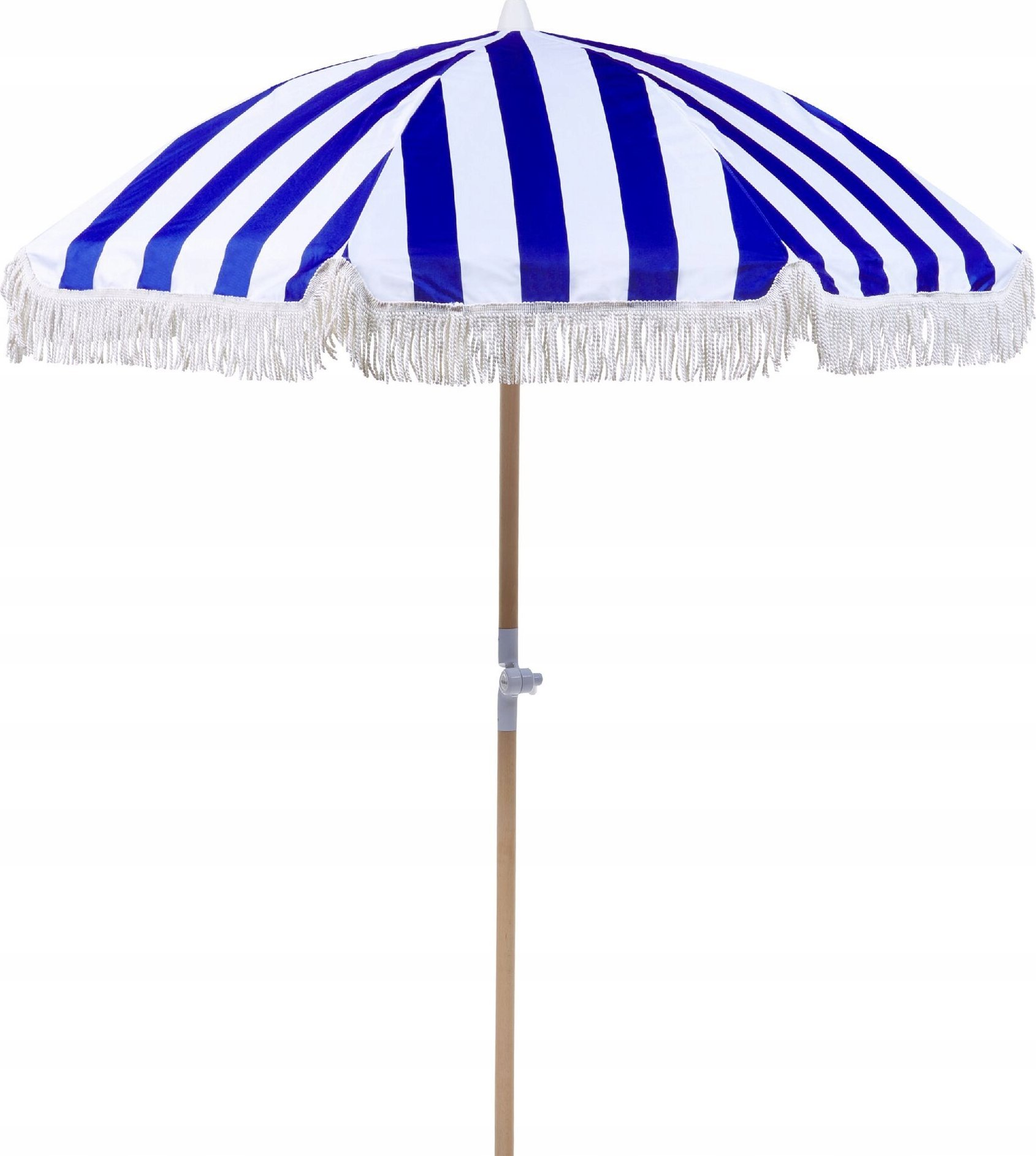 Beliani Parasol ogrodowy 150 cm niebieski z białym MONDELLO