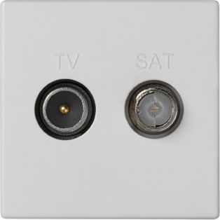 Kontakt-Simon Gniazdo antenowe K45 TV-SAT czysta biel (K130A/9)