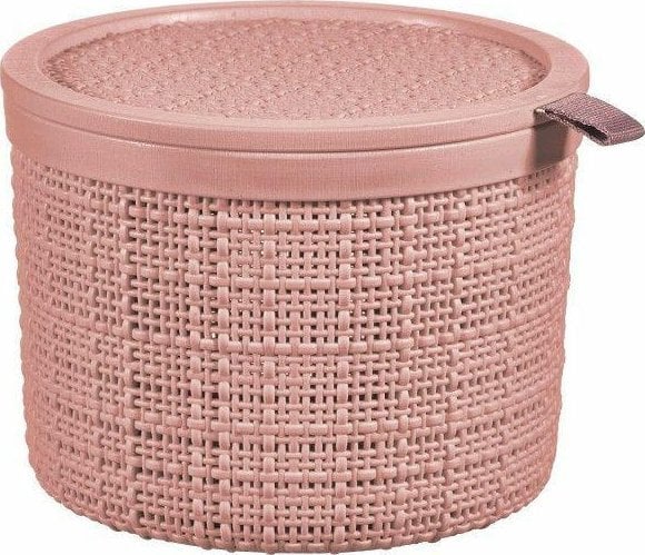 Curver CURVER KOSZYK OKRĄGŁY Z PRZYKRYWKĄ 2L /PUDROWY RÓŻ