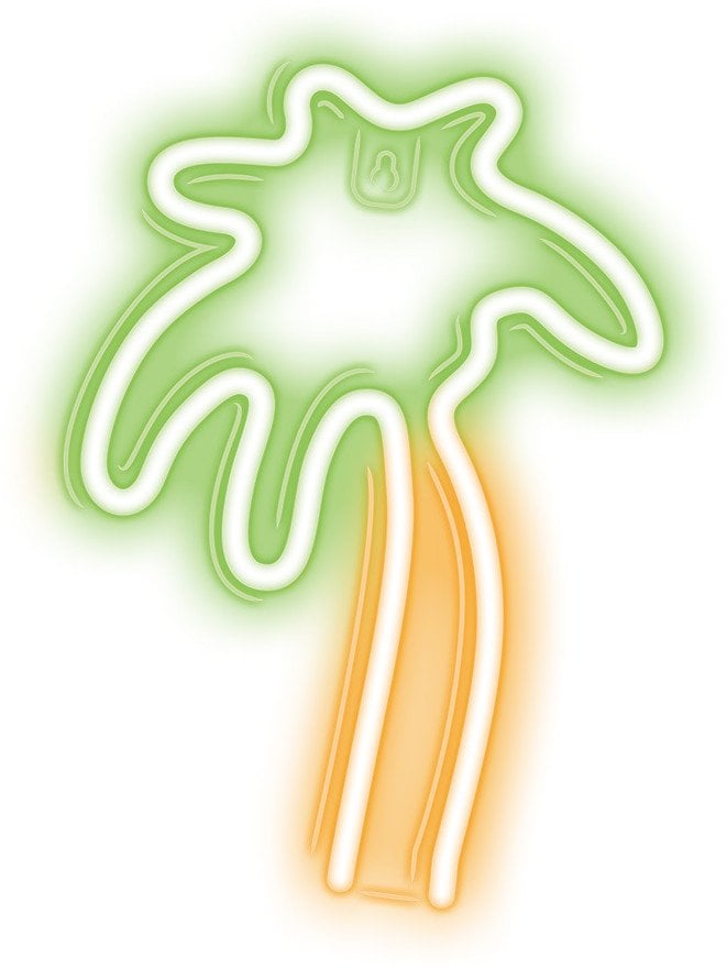 Neon LED PALMA pomarańcz zielona NNE04 Neolia