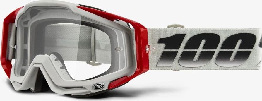 100% Gogle 100% RACECRAFT SUEZ (Szyba Przezroczysta Anti-Fog + 10 Zrywek) (NEW)