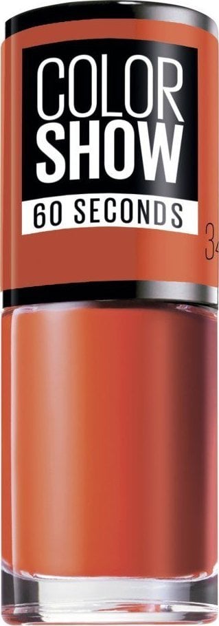 Maybelline Maybelline, Color Show 60 Seconds, Nail Polish, Nr. 341, Orange Attach, 7 ml For Women