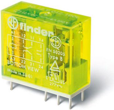 Finder Przekaźnik bezpieczeństwa 2P 8A 24V DC styk AgNi + Au (50.12.9.024.5000)
