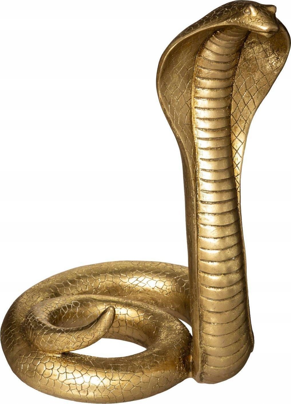 Atmosphera Dekoracyjna figurka z polyresinu COBRA, złota, 36 cm