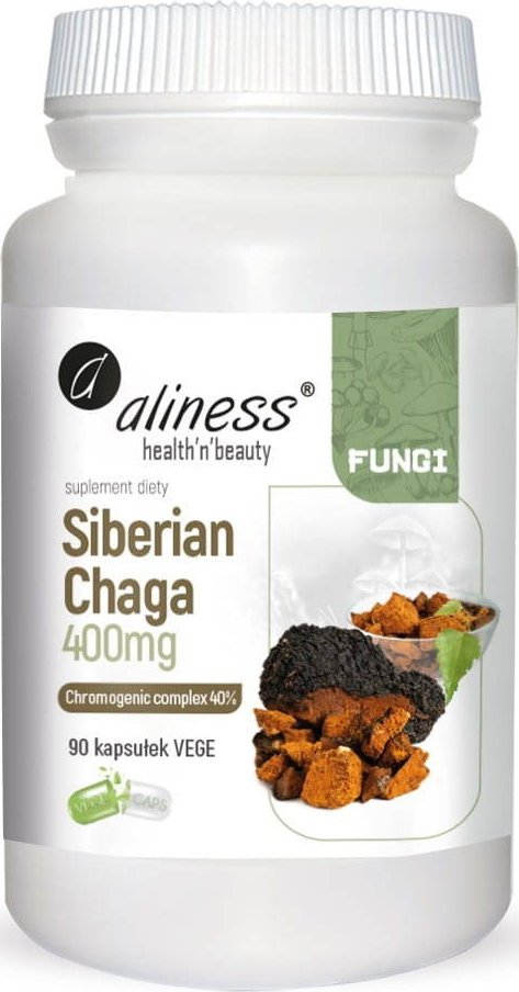Aliness ALINESS Siberian Chaga ekstrakt 40, 400mg x 90 Vege caps. one size