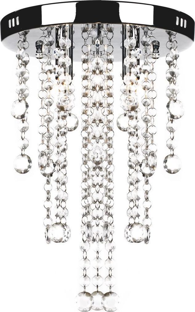 Lampa sufitowa Lumes Okrągła lampa sufitowa z kryształkami - E992-Rosela