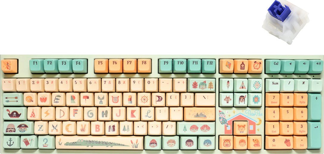 Klawiatura Ducky x Dimanche One 2 Pro Gaming klawiatura, Peter Pan - Varmilo V2 Iris (US)