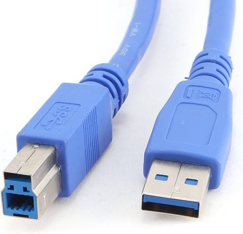 Kabel USB Gembird USB-A - USB-B 0.5 m Niebieski (CCP-USB3-AMBM-0.5M)