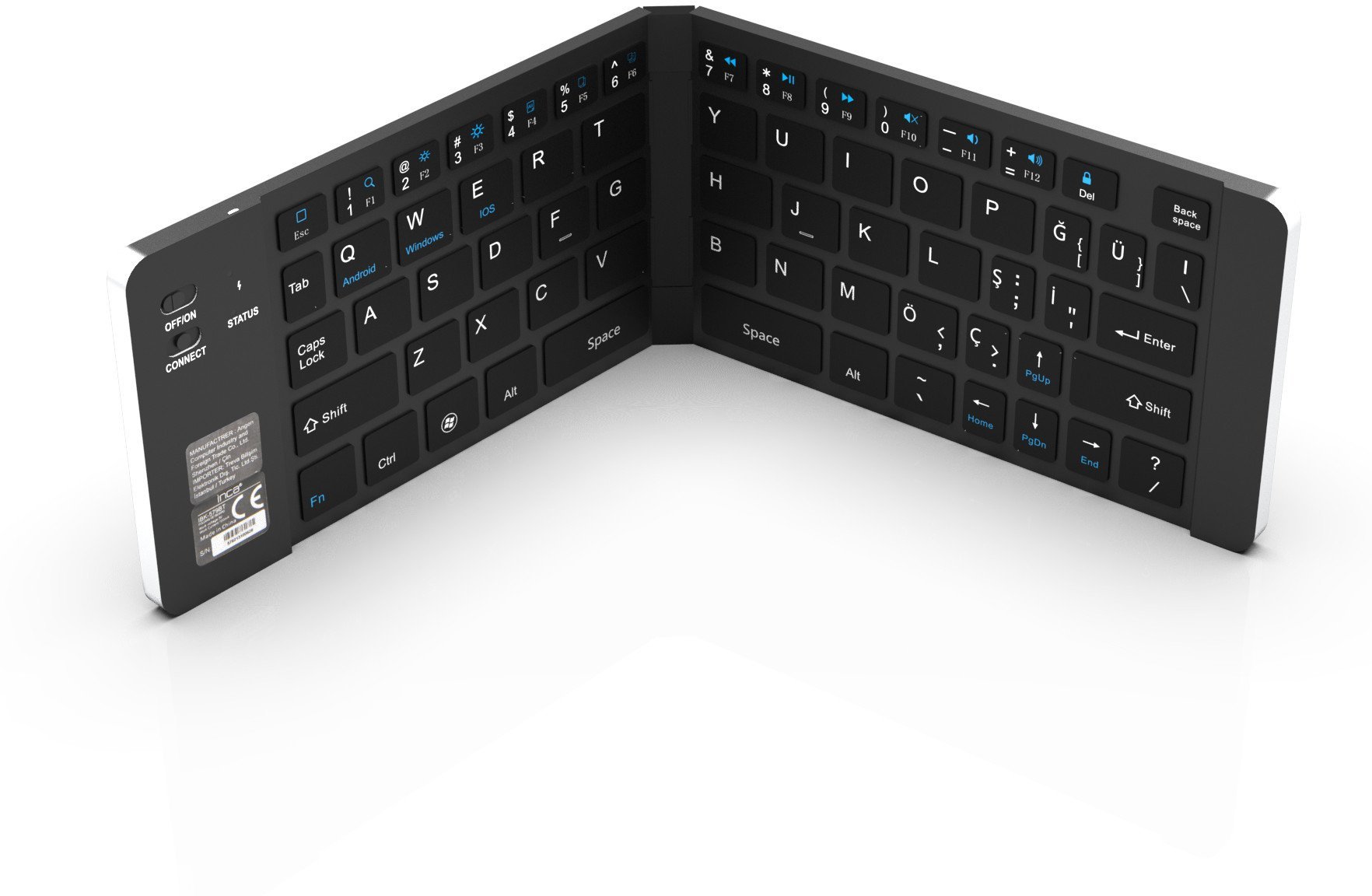 Klawiatura Inca INCA Tastatur IBK-579BT Mini-Größe, faltbar, Akku, SI&SW retail