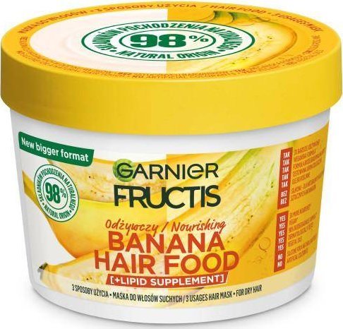 Fructis Hair Food Maska odżywcza do włosów suchych - Banana 400ml