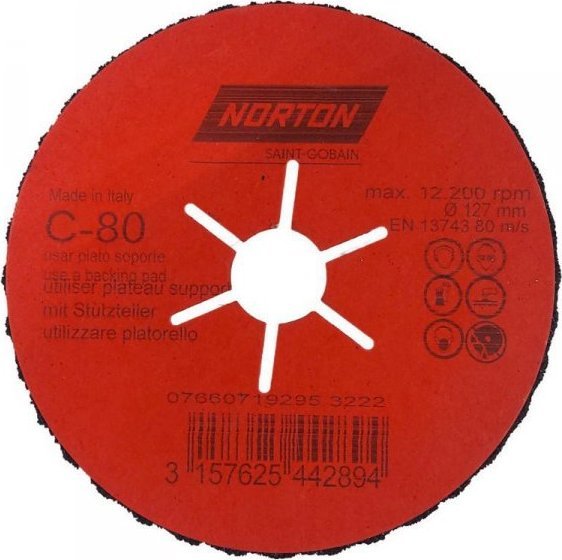 Norton KRĄŻEK PÓŁELASTYCZNY NORTON CP FLEX 127MM P.80 (1 SZT)