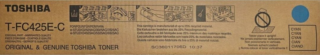 Toner Toshiba Toner Toshiba TFC425E do e-STUDIO 2525/3025/3525 AC | 38 000 str | cyan