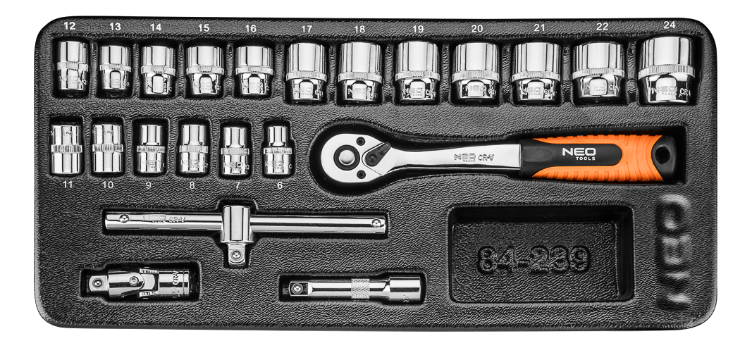 Neo Wkładka narzędziowa z wyposażeniem 22szt. (84-239)