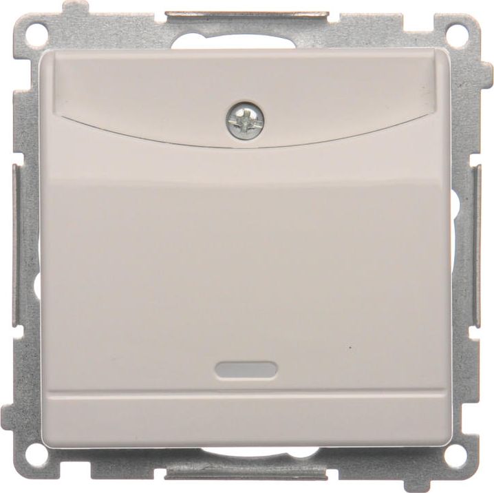 Kontakt-Simon Łącznik hotelowy z podświetleniem 10A 230V wtyk do zagniatania biały (DWH1.01/11)