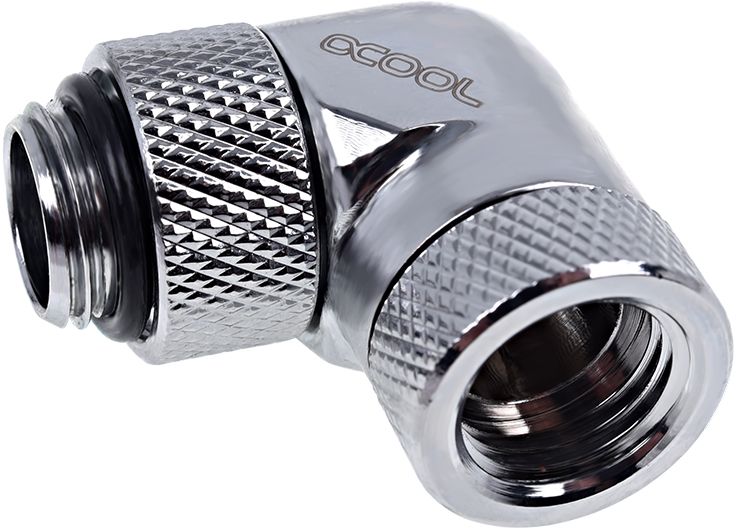 Alphacool Złączka kątowa 90°, 1/4", obrotowa, chrome (17261)