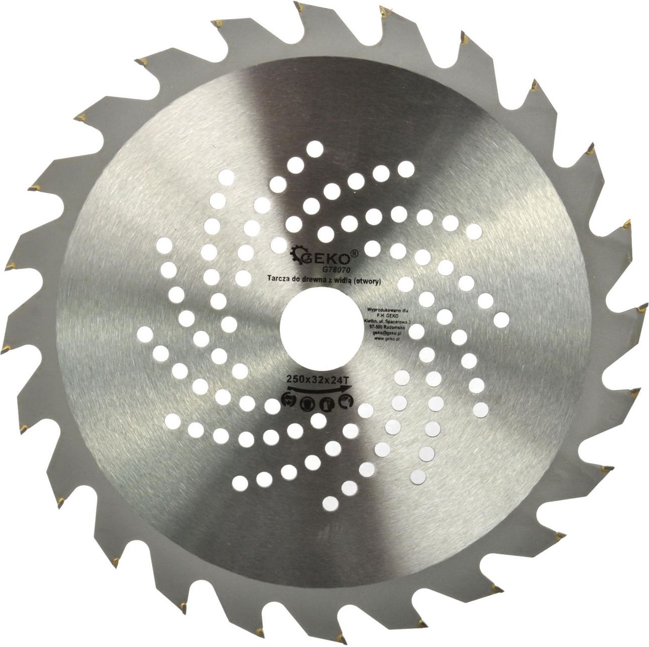 Geko Tarcza do drewna 250x32x24T(otwory)(25)