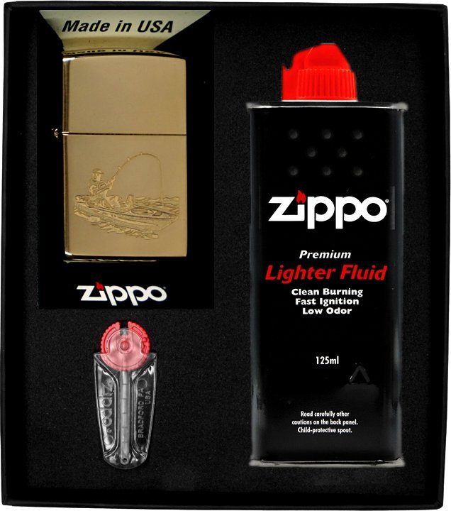 Zestaw ZIPPO Zapalniczka FISHING DESIGN 2 Prezentowy No1