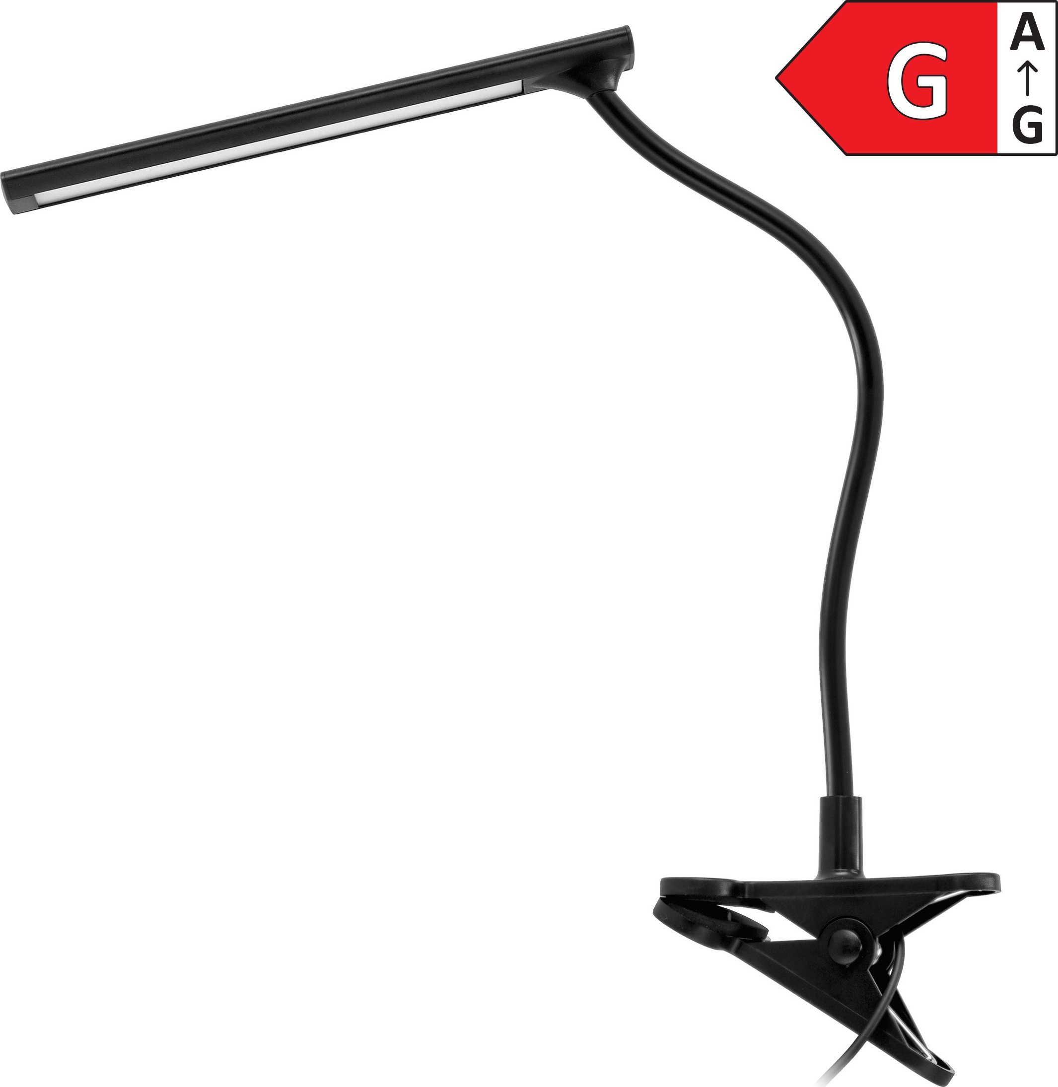 Lampka biurkowa Orno TERI LED, lampka biurkowa z klipsem, 5W, 260lm, 4000K, czarna